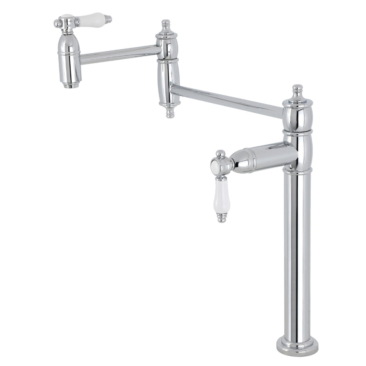 Bel-Air KS3701BPL Single-Hole Deck Mount Pot Filler, Polished Chrome