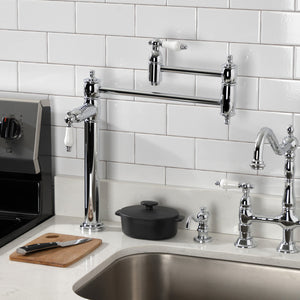 Restoration KS3701PL Single-Hole Deck Mount Pot Filler, Polished Chrome