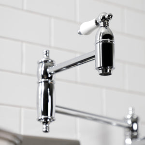 Restoration KS3701PL Single-Hole Deck Mount Pot Filler, Polished Chrome