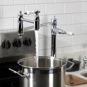 Restoration KS3701PL Single-Hole Deck Mount Pot Filler, Polished Chrome