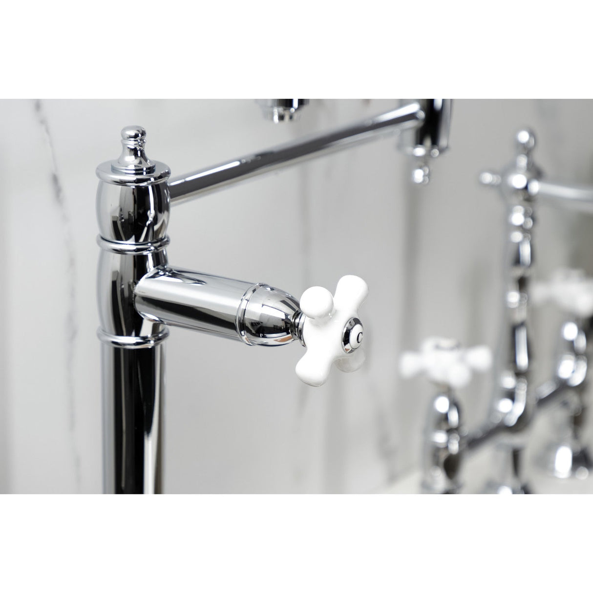 Restoration KS3701PX Single-Hole Deck Mount Pot Filler, Polished Chrome