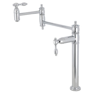Tudor KS3701TAL Single-Hole Deck Mount Pot Filler, Polished Chrome