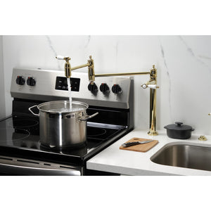 Bel-Air KS3702BPL Single-Hole Deck Mount Pot Filler, Polished Brass