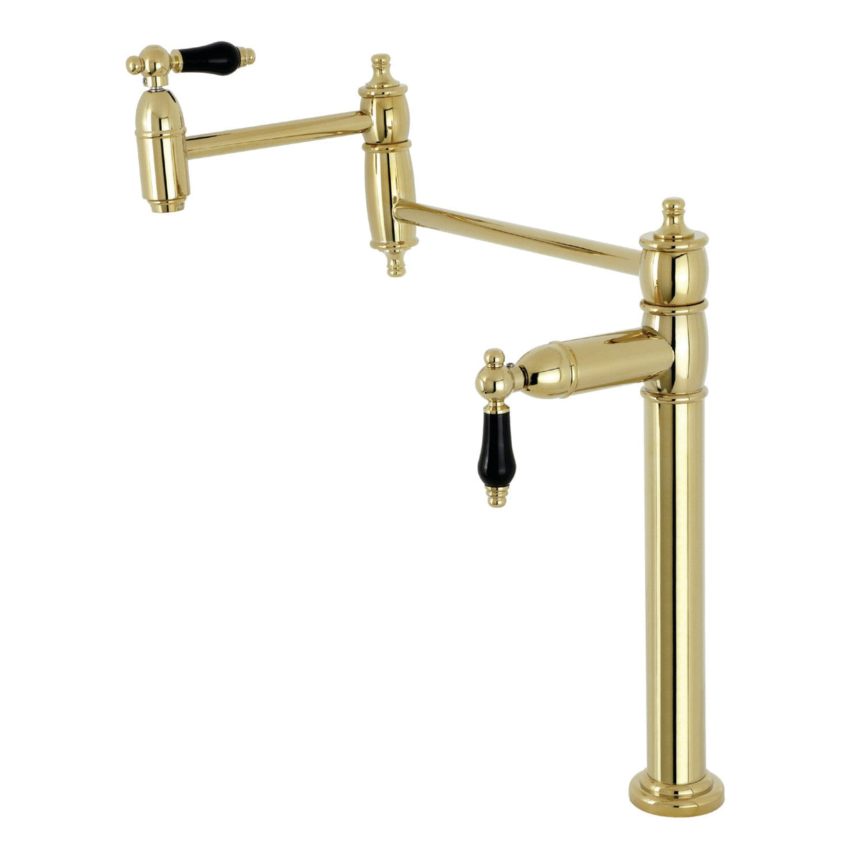 Duchess KS3702PKL Single-Hole Deck Mount Pot Filler, Polished Brass