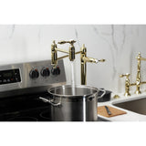 Tudor KS3702TAL Single-Hole Deck Mount Pot Filler, Polished Brass