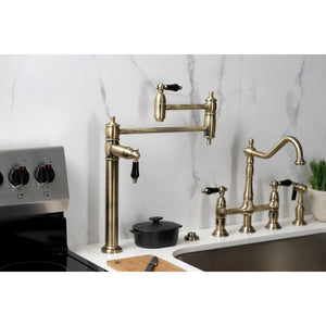 Duchess KS3703PKL Single-Hole Deck Mount Pot Filler, Antique Brass