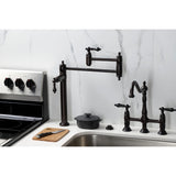 Restoration KS3705AL Single-Hole Deck Mount Pot Filler, Oil Rubbed Bronze