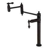 Restoration KS3705AL Single-Hole Deck Mount Pot Filler, Oil Rubbed Bronze