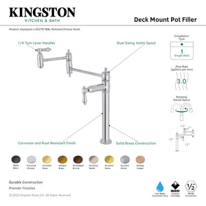 Heirloom KS3705BAL Single-Hole Deck Mount Pot Filler, Oil Rubbed Bronze