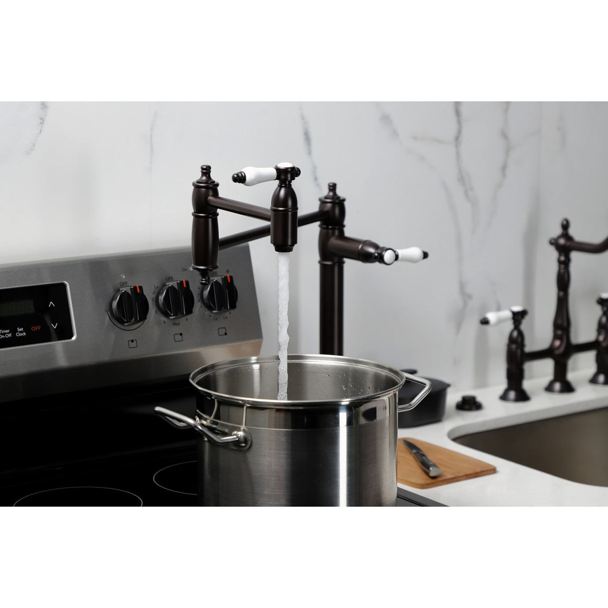 Bel-Air KS3705BPL Single-Hole Deck Mount Pot Filler, Oil Rubbed Bronze