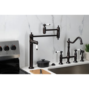 Restoration KS3705PL Single-Hole Deck Mount Pot Filler, Oil Rubbed Bronze