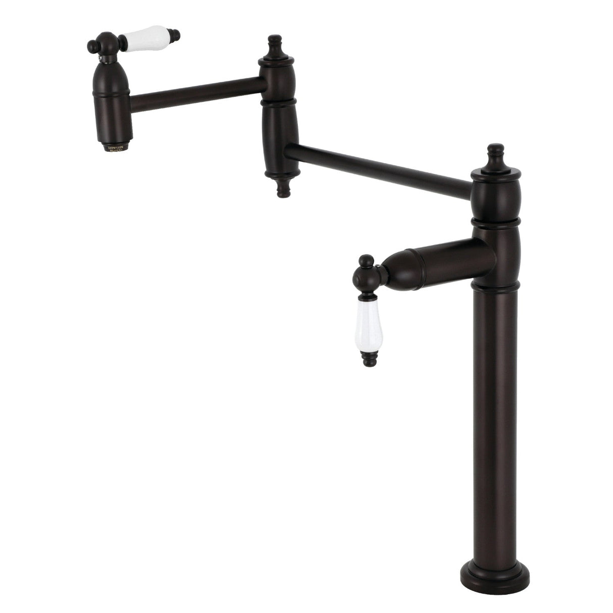 Restoration KS3705PL Single-Hole Deck Mount Pot Filler, Oil Rubbed Bronze