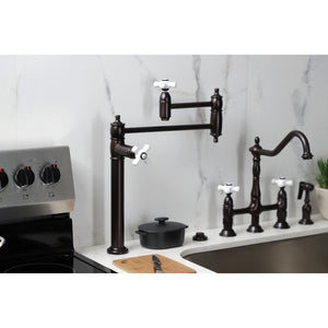 Restoration KS3705PX Single-Hole Deck Mount Pot Filler, Oil Rubbed Bronze