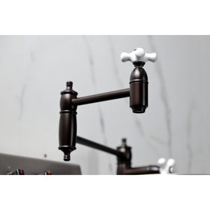 Restoration KS3705PX Single-Hole Deck Mount Pot Filler, Oil Rubbed Bronze