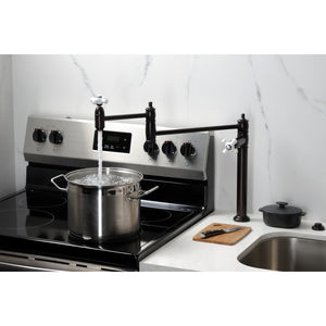 Restoration KS3705PX Single-Hole Deck Mount Pot Filler, Oil Rubbed Bronze