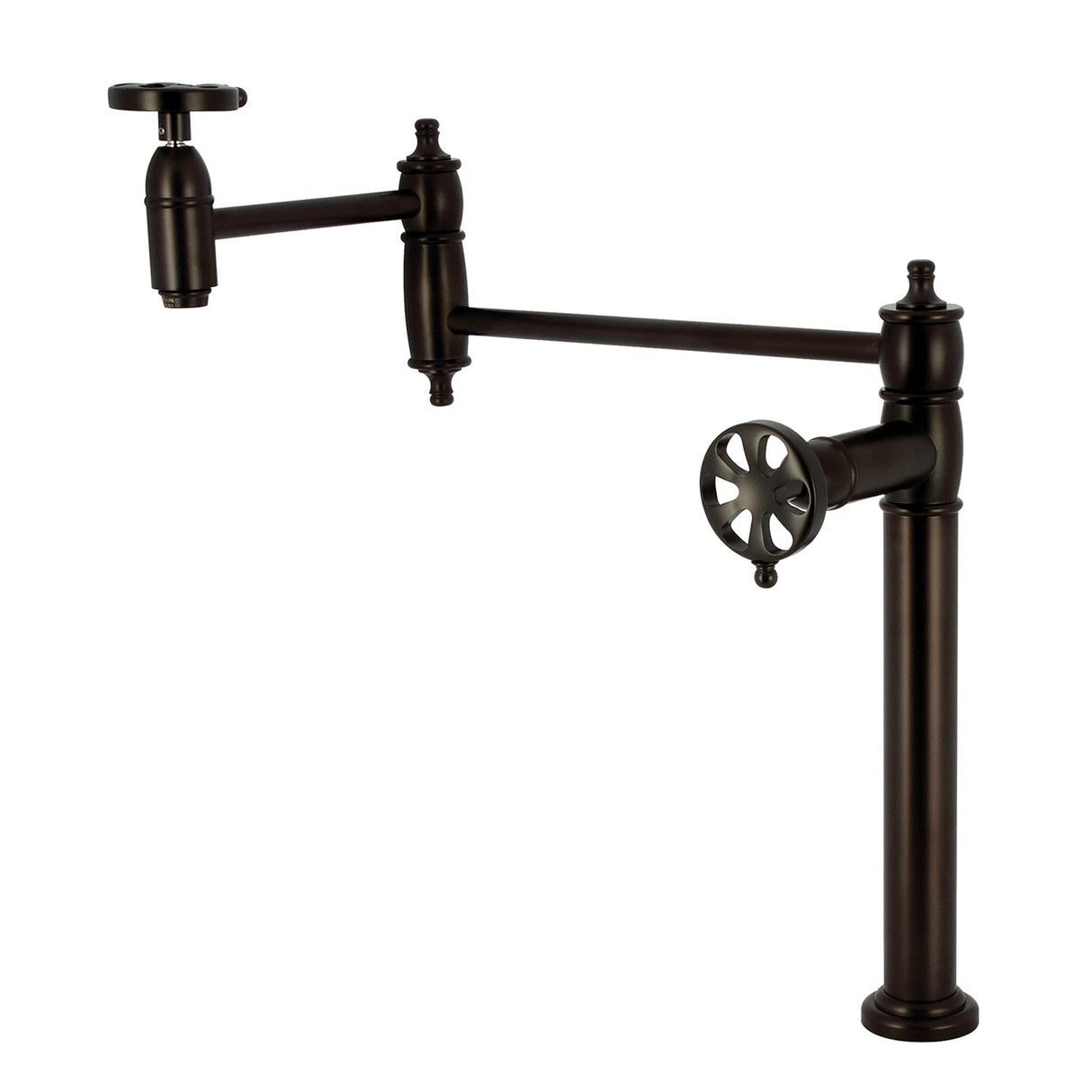 Belknap KS3705RX Two-Handle Deck Mount Pot Filler, Oil Rubbed Bronze