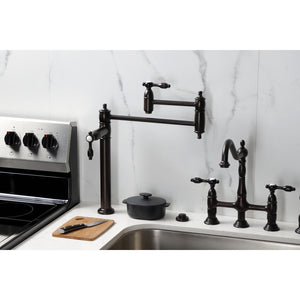 Tudor KS3705TAL Single-Hole Deck Mount Pot Filler, Oil Rubbed Bronze