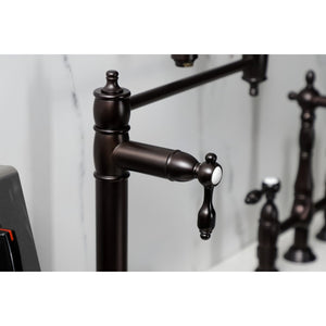 Tudor KS3705TAL Single-Hole Deck Mount Pot Filler, Oil Rubbed Bronze
