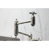 Restoration KS3706AX Single-Hole Deck Mount Pot Filler, Polished Nickel