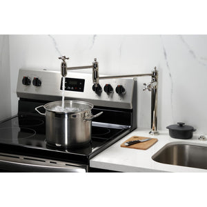 Restoration KS3706AX Single-Hole Deck Mount Pot Filler, Polished Nickel