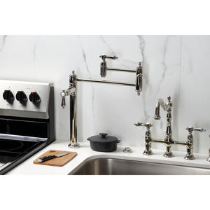 Heirloom KS3706BAL Single-Hole Deck Mount Pot Filler, Polished Nickel
