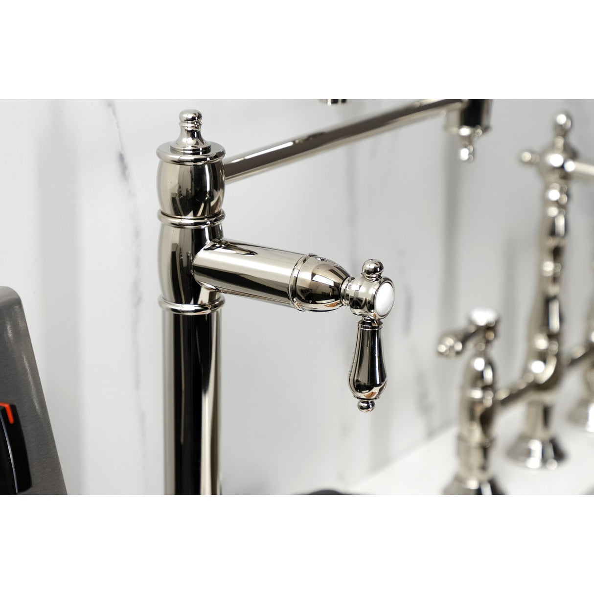 Heirloom KS3706BAL Single-Hole Deck Mount Pot Filler, Polished Nickel