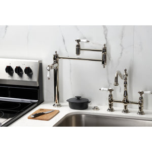 Bel-Air KS3706BPL Single-Hole Deck Mount Pot Filler, Polished Nickel