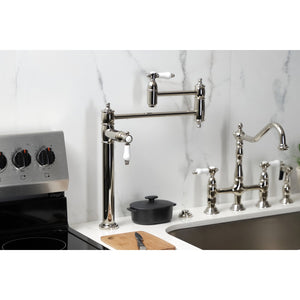 Bel-Air KS3706BPL Single-Hole Deck Mount Pot Filler, Polished Nickel
