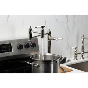 Bel-Air KS3706BPL Single-Hole Deck Mount Pot Filler, Polished Nickel