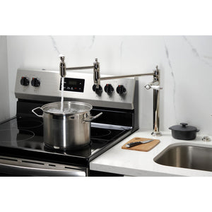 Bel-Air KS3706BPL Single-Hole Deck Mount Pot Filler, Polished Nickel