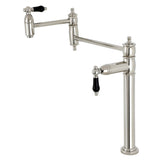 Duchess KS3706PKL Single-Hole Deck Mount Pot Filler, Polished Nickel