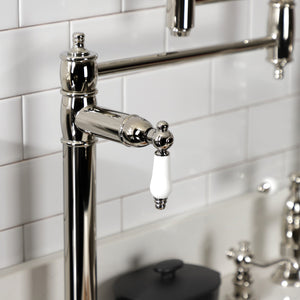Restoration KS3706PL Single-Hole Deck Mount Pot Filler, Polished Nickel