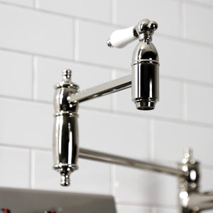 Restoration KS3706PL Single-Hole Deck Mount Pot Filler, Polished Nickel