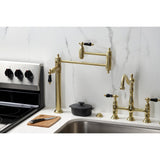 Duchess KS3707PKL Single-Hole Deck Mount Pot Filler, Brushed Brass