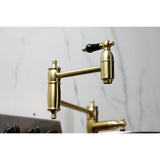 Duchess KS3707PKL Single-Hole Deck Mount Pot Filler, Brushed Brass