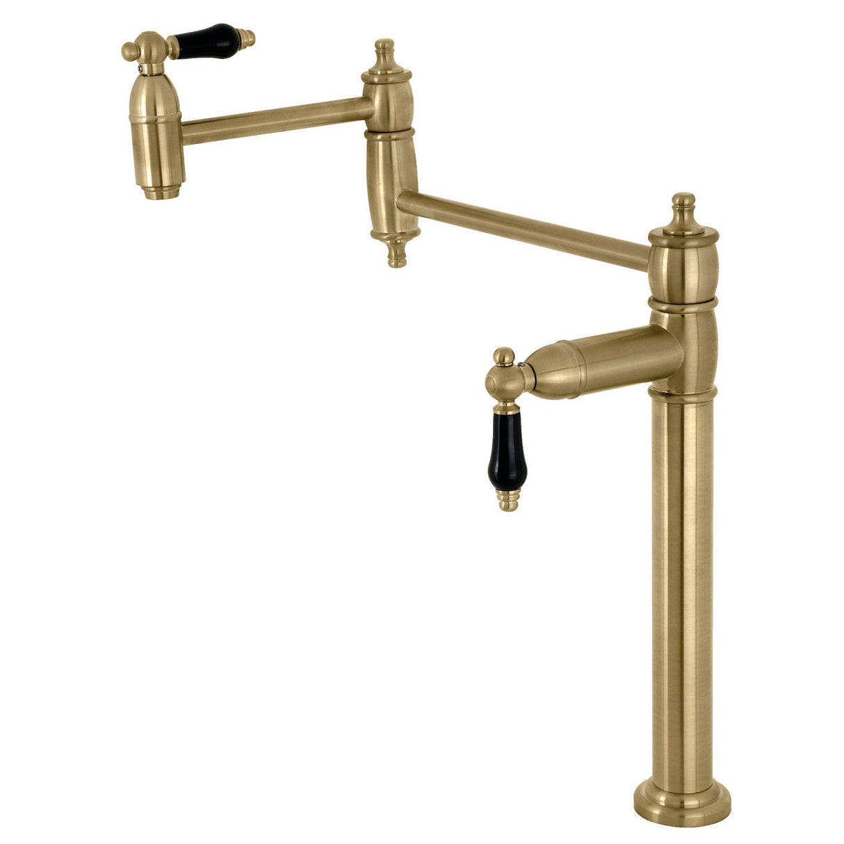 Duchess KS3707PKL Single-Hole Deck Mount Pot Filler, Brushed Brass