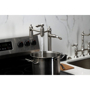 Heirloom KS3708BAL Single-Hole Deck Mount Pot Filler, Brushed Nickel