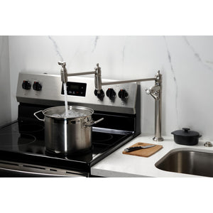 Heirloom KS3708BAL Single-Hole Deck Mount Pot Filler, Brushed Nickel