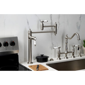 Bel-Air KS3708BPL Single-Hole Deck Mount Pot Filler, Brushed Nickel