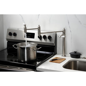 Bel-Air KS3708BPL Single-Hole Deck Mount Pot Filler, Brushed Nickel
