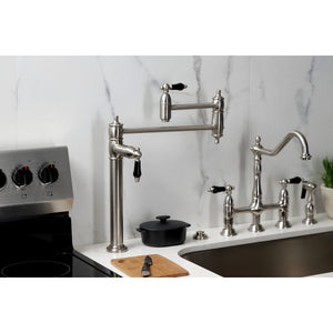Duchess KS3708PKL Single-Hole Deck Mount Pot Filler, Brushed Nickel