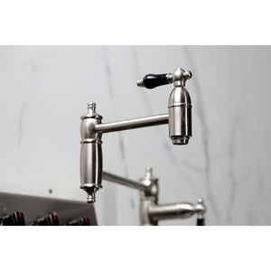Duchess KS3708PKL Single-Hole Deck Mount Pot Filler, Brushed Nickel