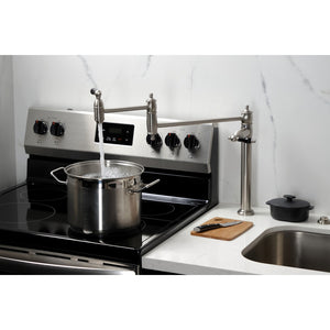 Duchess KS3708PKL Single-Hole Deck Mount Pot Filler, Brushed Nickel
