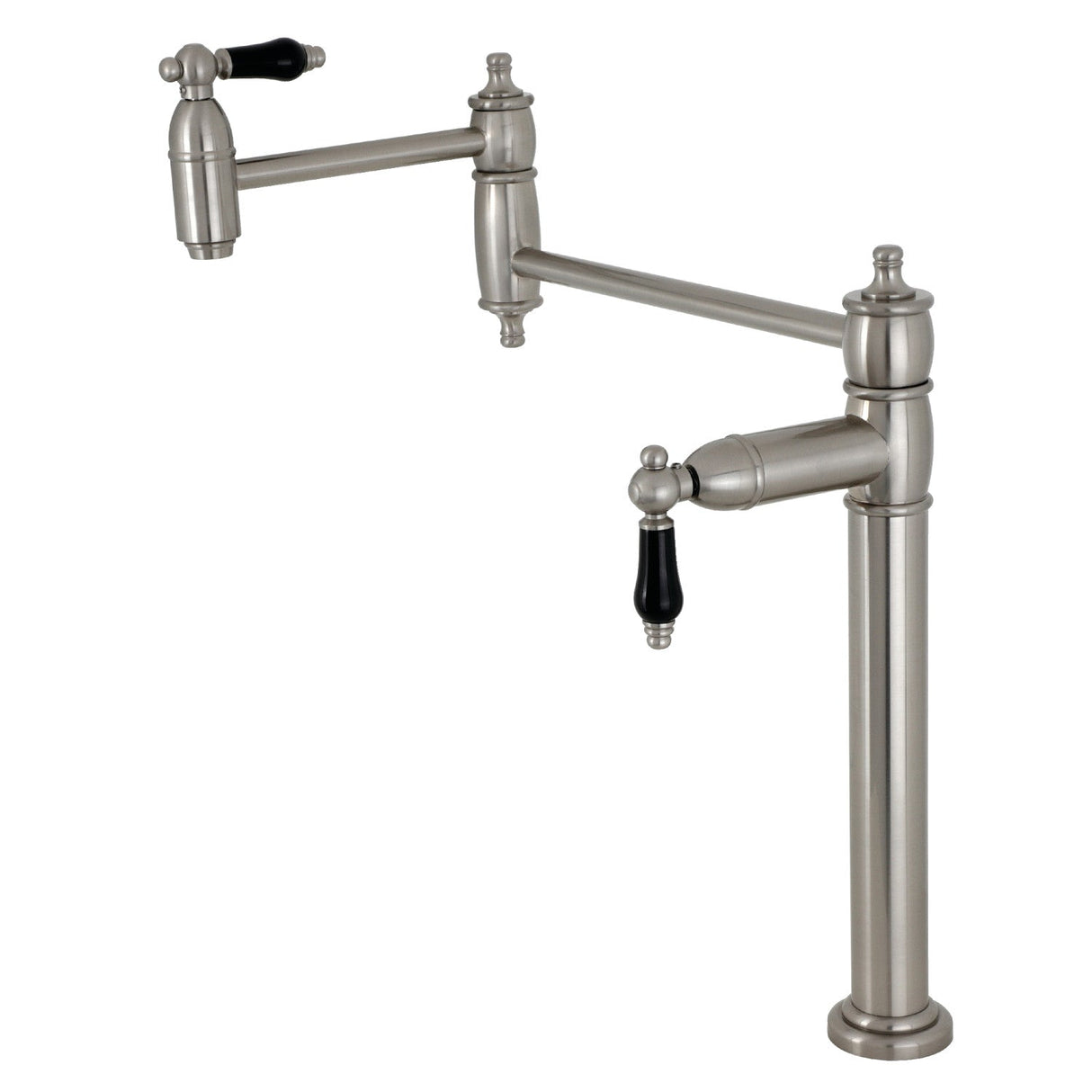 Duchess KS3708PKL Single-Hole Deck Mount Pot Filler, Brushed Nickel