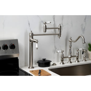 Restoration KS3708PL Single-Hole Deck Mount Pot Filler, Brushed Nickel