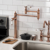 Bel-Air KS370BPLAC Single-Hole Deck Mount Pot Filler, Antique Copper