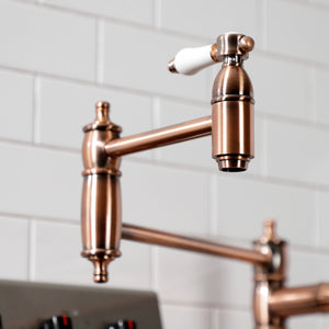 Bel-Air KS370BPLAC Single-Hole Deck Mount Pot Filler, Antique Copper