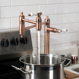 Bel-Air KS370BPLAC Single-Hole Deck Mount Pot Filler, Antique Copper