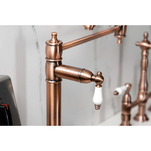 Restoration KS370PLAC Single-Hole Deck Mount Pot Filler, Antique Copper