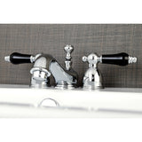 Duchess KS3951PKL Two-Handle 3-Hole Deck Mount Mini-Widespread Bathroom Faucet with Brass Pop-Up, Polished Chrome